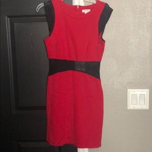 Red and black dress